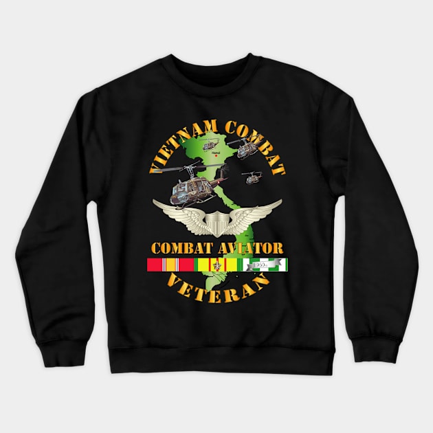 Vietnam Combat AVN Vet  Combat Aviator - Air Assault  w SVC Crewneck Sweatshirt by twix123844